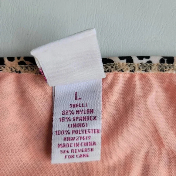 Candies Swim Bikini Bottom Size Large Juniors Swimwear Tan Brown Cheetah Print - Picture 7 of 8